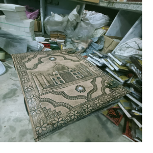 Diario de cuero en relieve personalizado hecho a mano, piedra de ágata y papel de algodón portátil para reventa diseñado en monumento - Product Image 6