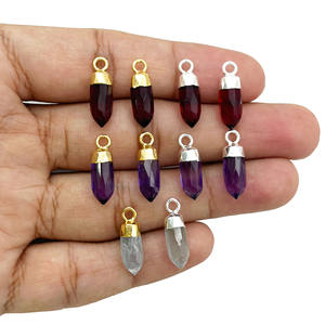 Pendentif Rutile doré 5x13mm en argent sterling fait à la main pierre précieuse breloque minuscule pendentif pour la fabrication de bijoux - Product Image 6