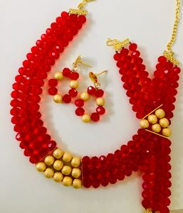 Ensemble de bijoux de mode Dubai plaqué or 24K classique cuivre mariage Vintage diamant collier boucles d'oreilles bracelets peignes broches - Product Image 2