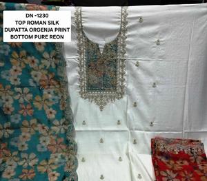 Designer moderne non cousu brodé à la main indien mode avant beaux costumes femmes Style traditionnel soie fête porter - Product Image 1