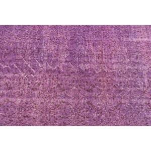 Alfombra Turca de 3.9x6.8 pies, Alfombra Marroquí Vintage Color Púrpura - Product Image 5