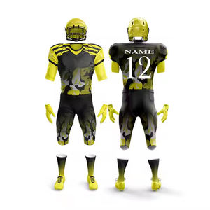 Uniforme de football américain en 100% polyester pour hommes OEM, impression par sublimation personnalisée, uniforme de football américain à séchage rapide pour adulte - Product Image 1