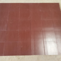Carreaux de sol extérieurs modernes semi-porcelaine haute résistance 300x300mm TERRACOTTA STEP couleur rouge, finition mate résistante aux acides