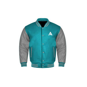 Veste universitaire décontractée unisexe sur mesure, patchwork, écologique, coupe-vent, 100% laine, veste d'hiver par Antique Fashion - Product Image 5