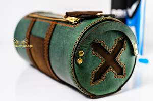 Bolsos cilíndricos de moda para mujer, bolsos cruzados de cuero genuino de alta calidad para mujer, bolsos cruzados con cremallera Vintage ecológicos - Product Image 5