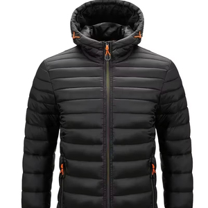 Veste matelassée coupe-vent avec capuche en polaire Veste d'hiver d'extérieur personnalisée avec capuche Manteau à bas prix pour temps froid Vente en gros - Product Image 1