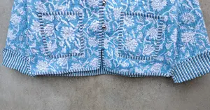 แจ็คเก็ตบุผ้าคอตตอนสไตล์ใหม่สำหรับผู้หญิงพิมพ์ลายโบฮีเมียนขนาด XL ด้านหน้าเปิดชุดกิโมโนแขนสั้นฤดูใบไม้ร่วง/ฤดูหนาว - Product Image 5