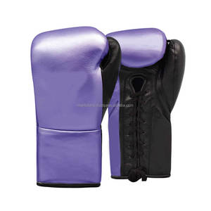 Guantes de boxeo Lime Lite de alta calidad estilo mexicano con cordones Material de PVC personalizado para competiciones de entrenamiento hecho Pakistán - Product Image 2