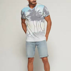 Camiseta de peso pesado Vintage de algodón 100% personalizada del fabricante, Camiseta de punto de gran tamaño de alta calidad con estampado informal de Sun Faded para hombres - Product Image 6