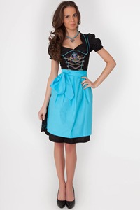 Vestido Dirndl de mujer de estilo bávaro de alta calidad, patrón único, ropa informal tejida sólida para Oktoberfest, precio OEM - Product Image 2