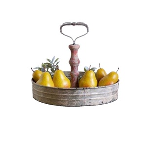 ถาดเสิร์ฟชุบสังกะสีทรงกลมเหมาะสำหรับบ้านห้องครัวที่วางเค้ก - Product Image 1