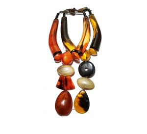 Collar de moda bohemio moderno hecho a mano gran cuerno de Búfalo en forma de trapecio nuevo aspecto collar largo conjunto de regalo Personal - Product Image 1