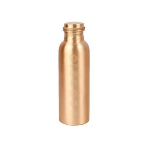 Pure Copper <b>Water</b> <b>Bottle</b> Embossed Floral Design Health Benefits Ayurveda Drinkware Leak Proof <b>Metal</b> Container For Yoga Fitness - Product Image 3