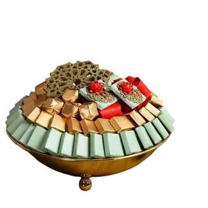 Canasta de Regalo de Chocolate de Gran Calidad, Elegante Arreglo de Postres Hecho a Mano, Tazón de Malla Dorada para Ocasiones Especiales, Precio Más Bajo - Product Image 3