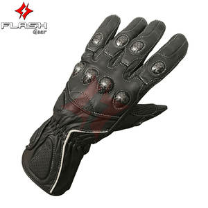 Guantes de Motocicleta Unisex de Cuero Original para Motociclista Urbano, Negros, de Cuero Genuino Premium, Impermeables, con Protección UV, Deportivos - Product Image 5