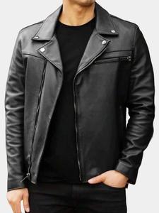 Customizable Men's <b>Winter</b> <b>Leather</b> <b>Jacket</b> with Stand Collar Professionally Made COW SKIN Material Canvas Waterproof Breathable - Product Image 4