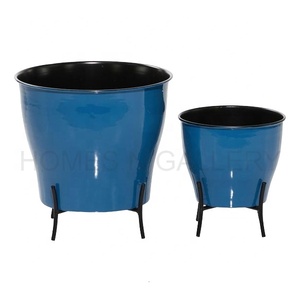 New Antique Finished Luxury Modern Design High Quality Metal Iron <b>Large</b> Round Shape Metal Planters For Outdoor Garden Decoration - Product Image 3