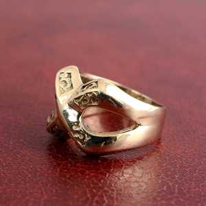 Bague en laiton faite à la main Infinity en forme de X, plaquée or 18 carats, style gothique, pour homme, vente en gros - Product Image 3