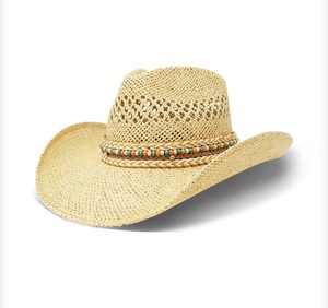 Handmade Twister Cowboy <b>Hat</b> Wide Brim <b>Western</b> Style Character Hand Embroidery Paper Unisex Outdoor Travel Casual Made in Mexico - Product Image 2