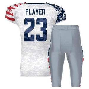 <b>Best</b> American <b>Football</b> Uniform Set for Youth Boys High Quality Customizable Short Sleeves Sports Wear Breathable Stitched - Product Image 6