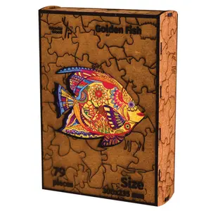 Wooden Puzzle "Golden Fish" Medium Size