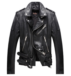 Veste réversible durable en peau de mouton pour hommes séchage rapide imperméable avec col montant veste en cuir personnalisable pour hommes - Product Image 3