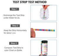 Bandelettes de test de dureté de l'eau Offres Spéciales Instruments de test Test de l'eau 15 Multiparamètre pour boire