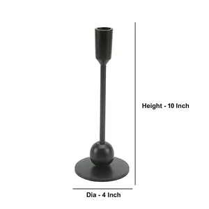 Bougeoir design de luxe moderne fait à la main en aluminium fini noir pour la décoration intérieure et les occasions de Noël - Product Image 6