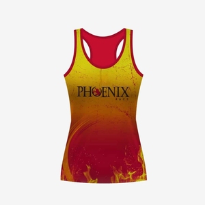 2024 การออกแบบใหม่ที่กําหนดเองขายส่งซอฟท์บอลระเหิดเสื้อ racerback โพลีเอสเตอร์เสื้อกล้าม racerback ระบายอากาศระเหิด - Product Image 6