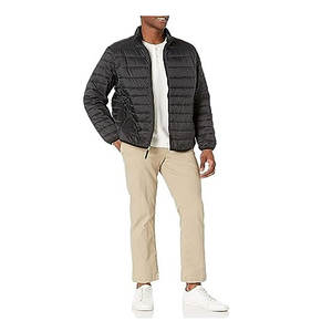 OEM personalizado de talla grande chaquetas de invierno de los hombres de gran tamaño de impresión Puffer Bubble abrigos con soporte de cuello de tela de lona - Product Image 6