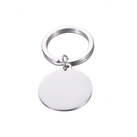 Fournisseurs de porte-clés en acier inoxydable vierge avec logo personnalisé gravé au laser personnalisé Vente en gros Grossiste de porte-clés rond
