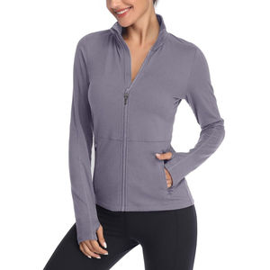 Nueva chaqueta delgada con cuello levantado para mujer, chaqueta de manga larga para correr de otoño e invierno, chaquetas de Yoga para Fitness de secado rápido - Product Image 5