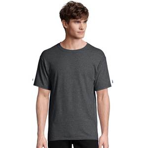 100% coton hommes T-shirt décontracté doux Fitness été mince T-shirts hommes maison vêtements col rond manches courtes solide T-shirt pour hommes - Product Image 6