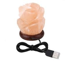 Lámpara de Sal Rosa del Himalaya Ecológica con Flores Talladas USB, Decoración del Hogar, Estilo Cesta de Pakistán, Artesanía Natural, Tipo Amor, Personalizada - Product Image 3