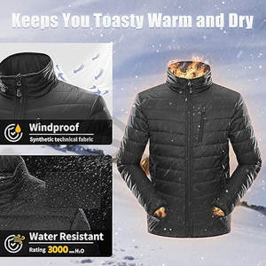Men's Stylish Lightweight Packable Puffer <b>Jacket</b> Stand Collar Warm Winter Outdoor Activities Travel Everyday Wear - Product Image 3