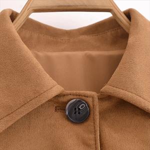 Chaqueta de Lana Tejida para Mujer, Diseño Personalizado, Informal, Versátil, Color Sólido, Cierre de Botón, Holgada y Transpirable - Product Image 4