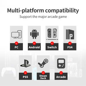 POWKIDDY A50 Hitbox Controlador Botón sin montura Joystick Arcade Stick BT Conexión Juego Volante Dirección Compatible con PC móvil - Product Image 2