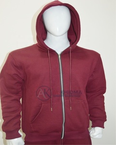 Sweat à capuche zippé personnalisé pour homme en molleton de coton respirant avec poches, conception OEM ODM, poids lourd 300g, sweat-shirt à capuche vierge - Product Image 1