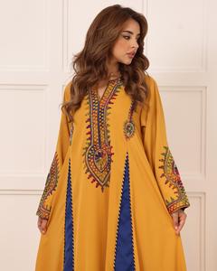 Wholesale Luxury Custom <b>Satin</b> <b>Abaya</b> Petite Women's Islamic Clothing Ruffle Sleeves Inspired Turkey Traditional Muslim Dress for - Product Image 6