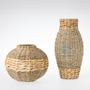 Adorables jarrones de flores de jacinto de agua de mezcla de algas marinas hechas a mano naturales coloridas en miniatura para decoración del hogar-Hecho en Vietnam - Product Image 5