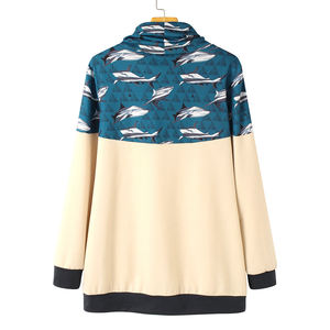 Sweat-shirt à capuche décontracté zippé à la mode grande taille Design avant pour les soldes d'hiver - Product Image 6