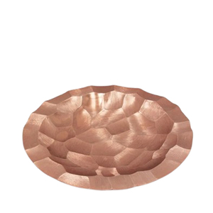 Assiettes de service de fête pour servir des assiettes de chargeur rondes plaquées or rose assiettes en métal en aluminium mariage - Product Image 1