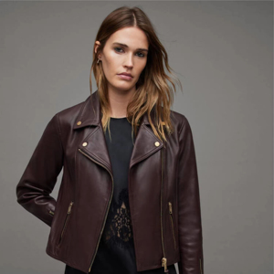 Veste en cuir véritable pour femmes avec une texture de qualité supérieure et un design respectueux de la couche qui le rend idéal pour tous les mélanges de styles - Product Image 3