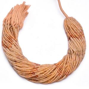 ลูกปัดเซอร์คอนเหลี่ยมเพชรพลอยสีส้มธรรมชาติลูกปัดพลอยเทียมเพทายขนาด3มม. สำหรับการทำเครื่องประดับ - Product Image 5