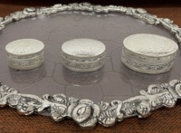 Boîte à bibelots en plaqué argent pour cadeau de mariage, petite boîte ronde pour cadeau de retour