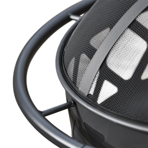 Équipement de chauffage Foyer avec fer BBQ Couverture en maille Patio Jardin Cheminée extérieure Fosses en bois Matériau en acier durable - Product Image 4