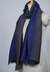 High Quality Cashmere Fine <b>Wool</b> Reversible Stole for Women Ultra Soft Elegant Designer Shawl <b>Wrap</b> with Premium Finish - Product Image 4