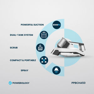 Limpiador de puntos inalámbrico Powerology para uso doméstico y hotelero alimentado por batería - Product Image 4