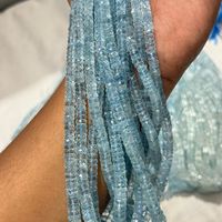 Perles facettées en aquamarine bleue de haute qualité, sélectionnées à la main, de 5 mm à 7 mm, pour la fabrication de bijoux fins, JAIPURI GEMS, plus de 50 ans d'expérience