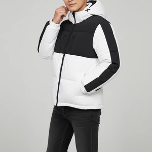 Chaqueta Acolchada de Lona Personalizada para Hombre y Mujer, Elegante, Cálida, Gruesa, con Cuello Alto, Capucha, Antibacteriana, Servicio OEM, Moda de Invierno - Product Image 1